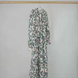Bicomfort müslüman giyim şifon elbise uzun müslüman elbise kadınlar için rahat düz renk müslüman kadın uzun kollu elbise