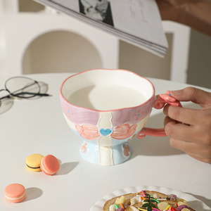 Haushalts-Keramiktassen & -Becher im Amerikanischen Stil, Niedliche Kaffee-, Milch- & Wasserbecher, Ästhetische <span class=keywords><strong>Souvenirs</strong></span>, Spülmaschinenfeste Tassensets - Product Image 4