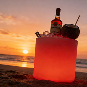 Портативный современный уличный винный холодильник с дистанционным управлением, RGB-подсветкой, меняющей цвет, пластиковое ведро для льда для использования в отелях, оптовая продажа пива - Product Image 4