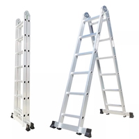 Échelle télescopique pliante en aluminium, échelles à Double face pour escaliers, échafaudages, échelle à ciseaux d'extension en aluminium
