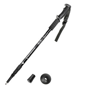 Bâtons de randonnée télescopiques en aluminium à 3 sections, pliables, réglables, avec embout en caoutchouc - Product Image 1
