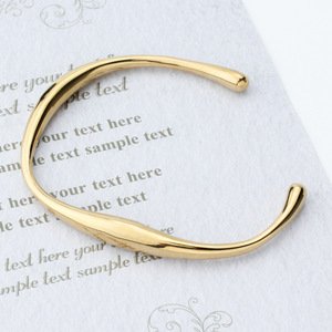 Brazalete de acero inoxidable chapado en oro de 18 quilates con diseño Irregular abierto Brazalete estilo gota de agua de nueva moda para pulsera para mujer - Product Image 5