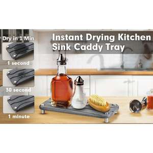 Bandejas organizadoras Caddy de fregadero de moda para encimeras de baño y dormitorios Estante de plantas elegante y solución de almacenamiento - Product Image 2