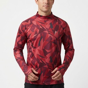 Camisa de Pesca con Capucha para Hombre, Manga Larga, Protección Solar UPF 50, Cuello Alto, Estampado Geométrico, Secado Rápido, 100% Poliéster, Top Deportivo - Product Image 5