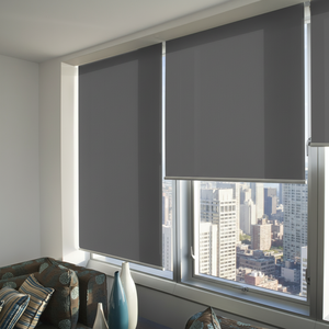 Stores enrouleurs électriques télécommandés jour/nuit à installation intégrée, tissu fin uni, contrôle par application, directement de l'usine - Product Image 1