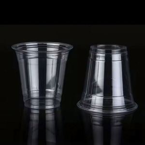 Vaso de Plástico PET Ecológico de 89 mm, Personalizable, de 10 oz, con Fondo Plano y Tapa Transparente para Bebidas, Té con Leche, Vodka - Product Image 2