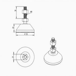 Усиленные мебельные ножки из чугуна с поворотными роликами и усиленной опорой, высокопрочные ножки из металлических сплавов типа «конский копыт» - Product Image 6