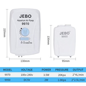<span class=keywords><strong>JEBO</strong></span> 9950/9970 bomba de oxígeno para pecera de Metal ecológica AC/DC 5V 2W bomba de aire silenciosa para acuario con batería de litio al por mayor - Product Image 2