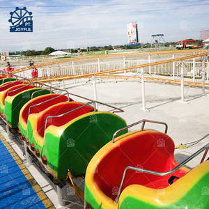 Attractive <b>Amusement</b> Park <b>Rides</b> Mini Roller coaster Small Family <b>Rides</b> Sliding Green Worm Roller Coaster - Product Image 6