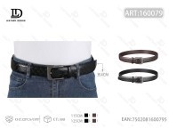 Cintura in Pelle da Uomo 4.0cm con Fibbia in Lega e Chiusura a Perno, Stile Casual - Product Image 1