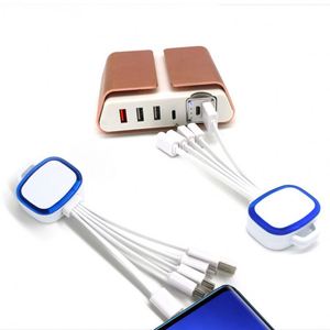 Cable de Carga LED 4 en 1, Cable de Datos USB Portátil con Llavero, Carga Rápida, con Logotipo - Product Image 6
