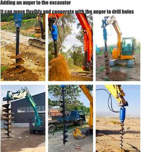 RSBM Mini Escavadeira <span class=keywords><strong>Auger</strong></span> Retroescavadeira Larga Helicoidais Hidráulica Tilt Retroescavadeira Anexo para Cavar Buracos - Product Image 3