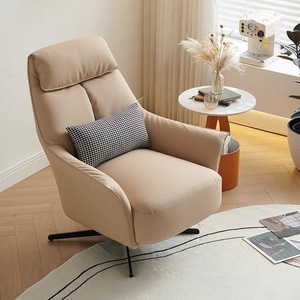 Fauteuil de canapé moderne rotatif de luxe Fauteuil de salon inclinable intérieur de salon Chambre à coucher Mobilier à dossier haut en cuir Design - Product Image 1