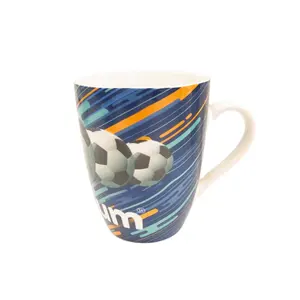 Factory Custom football Design Personalized Cheap Price New Bone China Milk Tea Cup Ceramic Coffee Mug For Promotional Gift