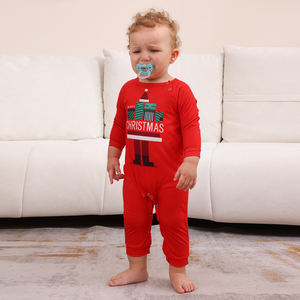 เซ็ตชุดนอนเนื้อนุ่มให้ความอบอุ่นในวันคริสต์มาสชุดครอบครัวพิมพ์ลายได้ตามต้องการ - Product Image 6