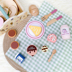 Juego <span class=keywords><strong>de</strong></span> simulación Montessori: Cesta <span class=keywords><strong>de</strong></span> picnic con postres para juego <span class=keywords><strong>de</strong></span> rol, juguetes educativos <span class=keywords><strong>de</strong></span> <span class=keywords><strong>cocina</strong></span> para niños y niñas - Product Image 4