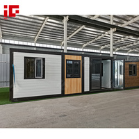 Maison conteneur extensible à toit plat, mini-maison préfabriquée, maisons modulaires préfabriquées, maisons mobiles de luxe pour habitation