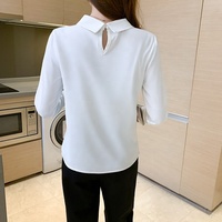 Chemisier en Chiffon Imprimé Vintage pour Femme, Collection Printemps-Automne 2026, Style Coréen Élégant, Chemise de Bureau à Manches Longues