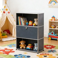Armoire de rangement modulaire personnalisable haut de gamme en métal pour bureau et salon, combinaison de modules d'étagères