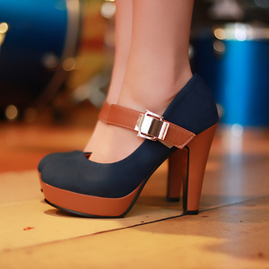 Sandales à semelles compensées tendance pour femme, chaussures basses à talons épais bloc, collection - Product Image 3