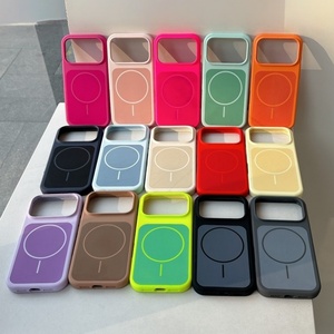 Coque de téléphone en silicone magnétique en caoutchouc aux couleurs néon Senyork pour iPhone 17 Air 16 Pro Max 15 14 Plus 13 Pro – Vente en gros usine - Product Image 1