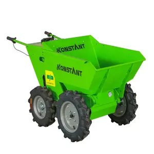 Trung Quốc CE/MD/EMC phê duyệt 300kg 1000 Wát Powered bánh xe barrow 4x4 mini cho người đi bộ Dumper Pin điện xe buýt barrow bê tông