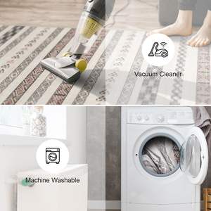 Alfombras de área marroquí minimalistas modernas, stock personalizado, antideslizante, pila baja, 4m de ancho, 10mm, resistente a las manchas, diseño geométrico contemporáneo - Product Image 4