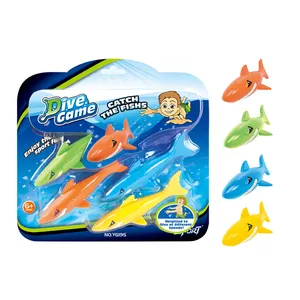 Peces de entrenamiento de agua subacuática, juguete de buceo de neopreno divertido, Mini tiburón de PVC, juguetes de juego de piscina