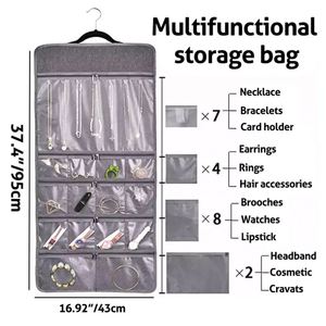 2026 Hot Visible Quality Multi Pockets <b>Glasses</b> Storage <b>Rack</b> Jewelry Storage Bag Closet Hanging Storage Bag for Bedroom - Product Image 4
