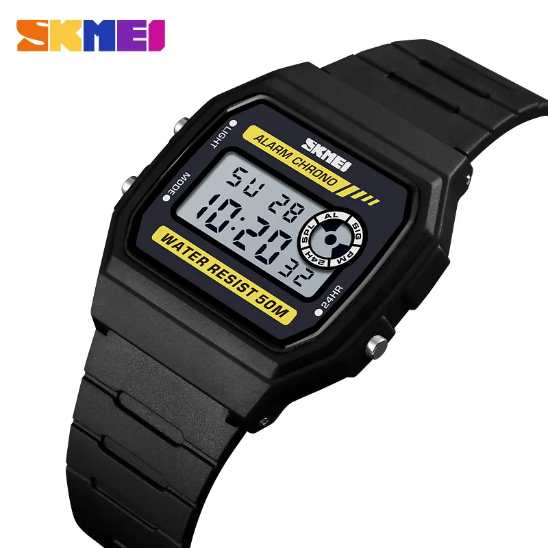 Skmei 1413 Brand Watches Women Square Electronic Chrono Alarm Led Clock Girls Student Waterproof Sports Digital Watch