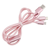 Nylon tressé 1.2m 3-en-1 câble de charge rapide multi-USB cordon de charge pour iPhone pour Samsung pour Xiaomi Android Mobile