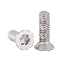 Sekrup Mesin Kepala Datar Countersunk Torx Metrik Baja Tahan Karat 304 DIN7991-TX ISO14581 Soket Hexalobular M2 M3 M4 M5 M6 M8