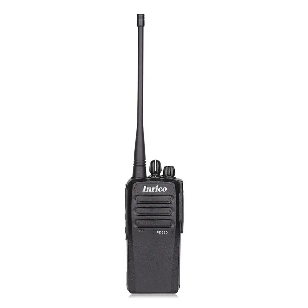 Profesional Inrico PD660 32 channel 10w digital vhf radio dua ptt untuk analog walkie talkie