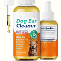 Nettoyant auriculaire pour chien recommandé par les vétérinaires pour l'élimination de la cire excessive et le soin apaisant des oreilles avec formule avancée d'huile ozonée