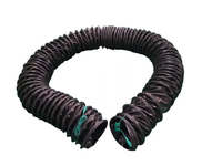 Conduit d'air flexible en PVC antistatique et antidéflagrant noir de 400 mm