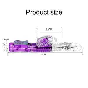 Teleskopik tavşan yapay penis vibratör dil klitoris stimülatörü vajinal masaj seks oyuncakları G Spot kelebek vibratör - Product Image 6