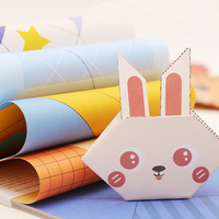 Libro de Manualidades de Papel Origami 3D Personalizable, con Dibujos Animados Coloridos, Renovable, para Niños