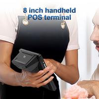 Sistema POS Portátil Android Scangle de 8 Pulgadas con Pantalla HD, CPU de Cuatro Núcleos, Impresora Térmica de 58x40 mm, NFC y Escáner de Códigos de Barras