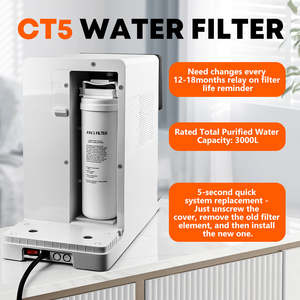 เครื่องกรองน้ำระบบ Reverse Osmosis แบบตั้งโต๊ะ CT5 พร้อมระบบทำน้ำร้อน/เย็นทันที  ระบบกรอง 4 ขั้นตอน ถังเก็บน้ำ 6 ลิตร - Product Image 5
