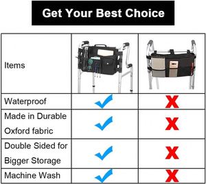 Free Sample Walker <b>Bag</b> <b>Wheel</b> Rollator <b>Bag</b> Under Seat Rollator Tote Organizer Pouch Storage for <b>Wheel</b> Rollator or Walker - Product Image 4