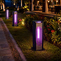 Neuheit LED Lila Umweltfreundlicher Landschafts-Dekorations-Insektenfänger 200*140*600mm Verzinkter Stahl für Außenbereich Garten Park