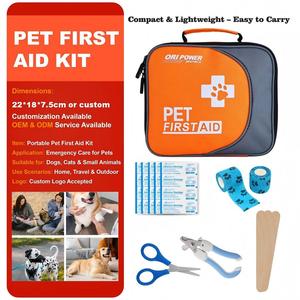 ORI-POWER 248-delige draagbare noodtas voor katten en honden, duurzame EHBO-<span class=keywords><strong>kit</strong></span> voor huisdieren, veiligheidsset voor dieren voor thuis en wandelen - Product Image 1