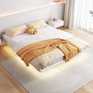 เตียงลอยแบบมินิมอลสมัยใหม่ ขนาดคู่ ทนทาน เฟอร์นิเจอร์ห้องนอนโรงแรม - Product Image 4