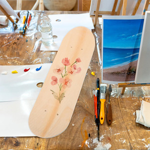 Pont de planche à roulettes vierge pont de planche à roulettes en bois bricolage remplacement Art peinture décor à la maison - Product Image 6