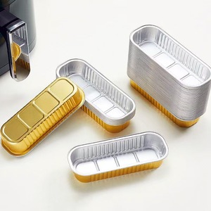 Boîte en aluminium et feuille d'aluminium pour friteuse à air chaud, pour griller le fromage au durian - Boîte rectangulaire pour four - Boîte en aluminium <span class=keywords><strong>alimentaire</strong></span> réutilisable - Product Image 2