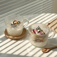 Style simple fleur de bouleau verre verres petit déjeuner tasse pour fruits yaourt céréales avoine lait-qualité supérieure