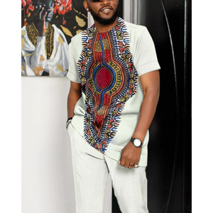 Completo Sportivo Estivo da Uomo Taglie Forti S-6XL, Nuovo <span class=keywords><strong>Set</strong></span> Due Pezzi con Stampa 3D, <span class=keywords><strong>Abbigliamento</strong></span> Casual Sportivo Leggero Stile Africano - Product Image 3