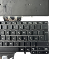 Nouveau pour DELL Latitude 3400 7400 7410 PN WN04X Clavier rétroéclairé LED ultra fin pour ordinateur portable sans pointeur ni cadre Disposition SUÉDOISE/FINOISE En stock