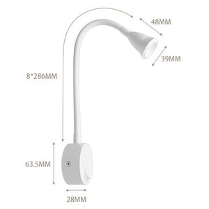 <span class=keywords><strong>Led</strong></span> sản xuất ánh sáng ban đêm và cung cấp Nhôm <span class=keywords><strong>LED</strong></span> đầu giường Đèn đọc sách Đèn tường nút ống phổ điều chỉnh Spotlight - Product Image 3