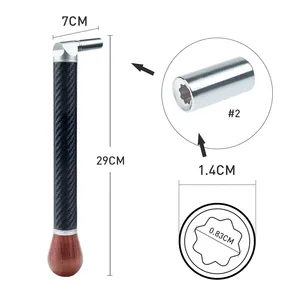 Professioneller 5-Grad-, 10-Grad- und 15-Grad-Stimmhammer mit Carbonfasergriff für Klavierstimmung, Zubehör für Stimmhammer, Spitzen 1/2/3 # - Product Image 3